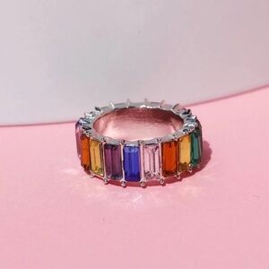 Mure + Grand NYC Rainbow Baguette Ring